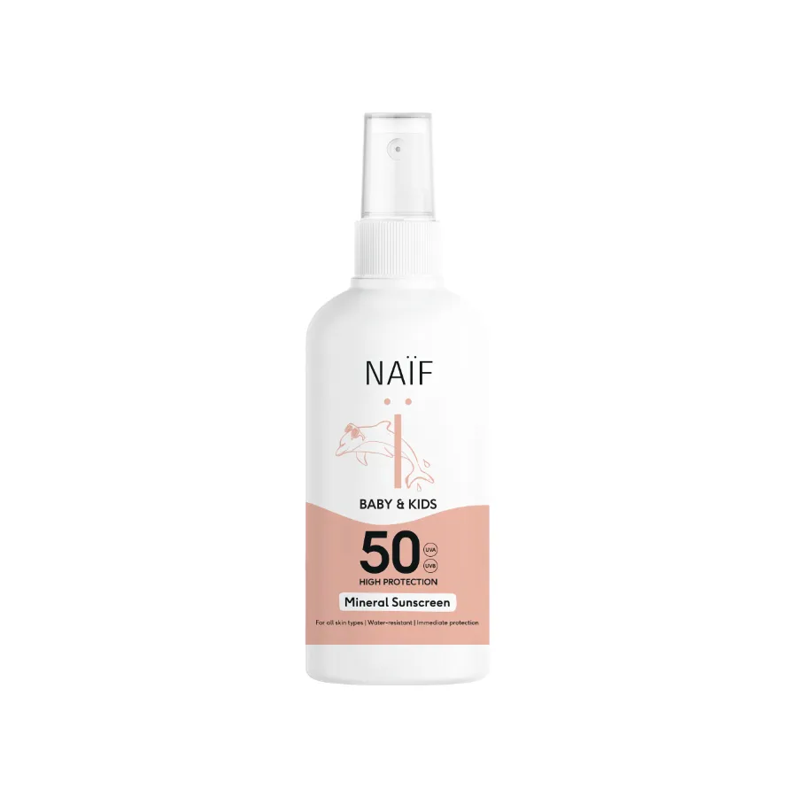 NAIF Ochranný sprej na opalování SPF 50 pro děti a miminka